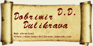 Dobrimir Dulikrava vizit kartica